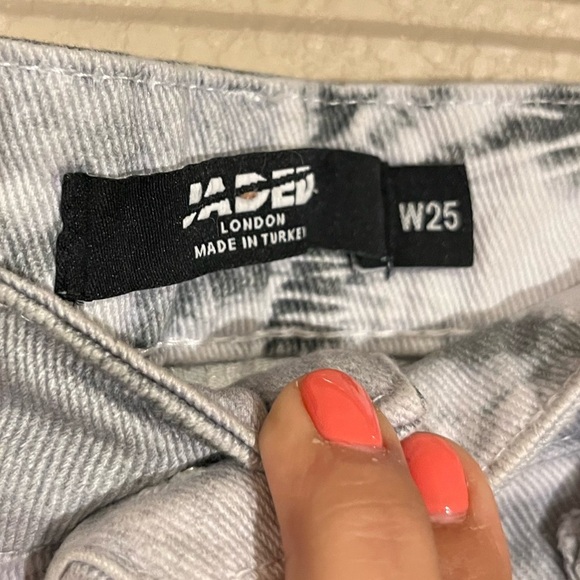 Jaded London TIGER FADE PRINT SLOUCHY FIT JEANS size 25 rare - Picture 8 of 8